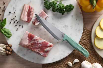 Zyliss Classic Utility Knife with Stainless Steel 15° Hollow-Ground Blade, Ergonomic Wheat Straw Handle, Finger Guard & Blade Cover, Dishwasher Safe Kitchen Knife