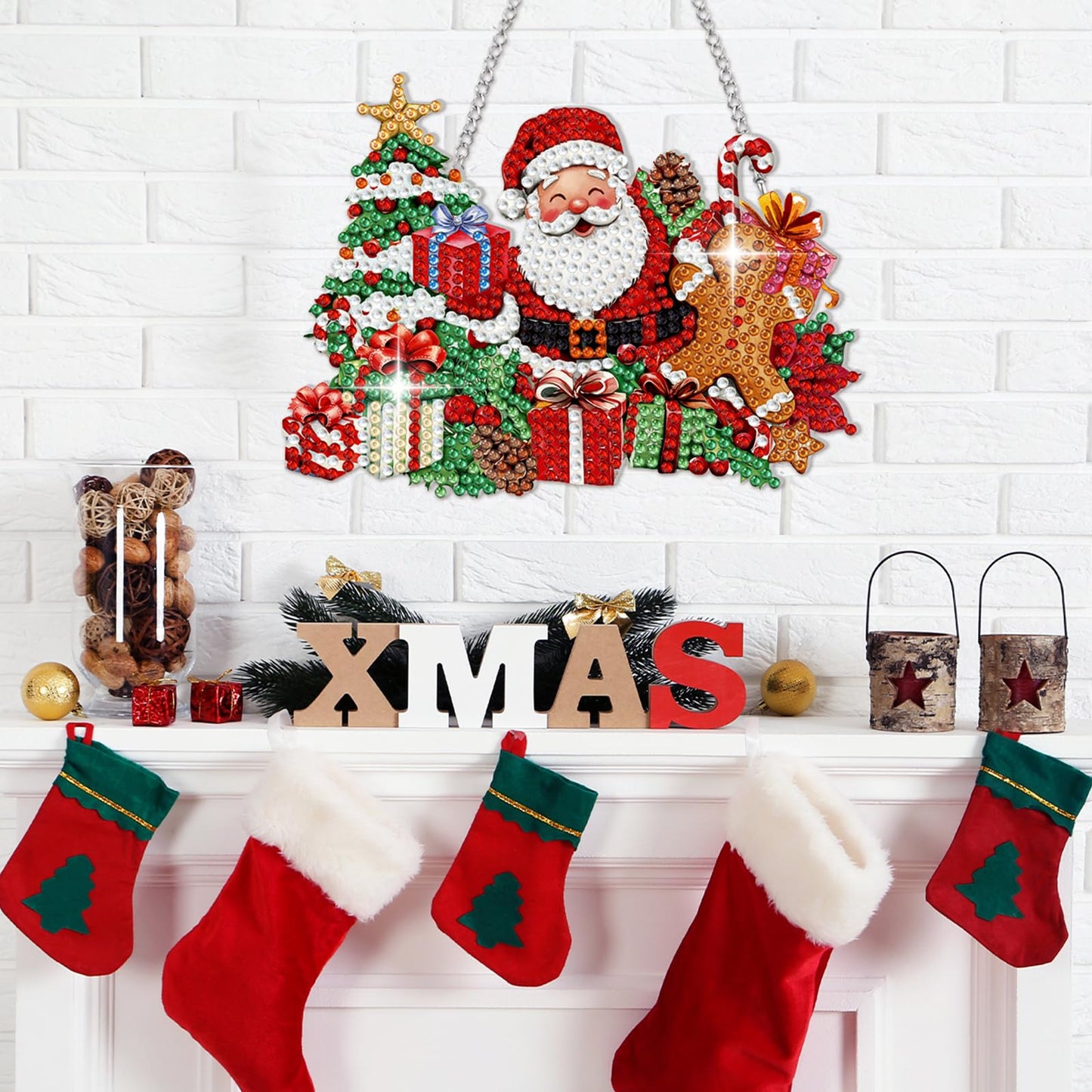 Chunful 20 Pcs Seasonal Diamond Art Wreath Kits Holidays Spring Summer 5d DIY Diamond Art Painting Hanging Sign 4th of July Ornament for Adult Office Holiday Wall Home Decoration(Festival)