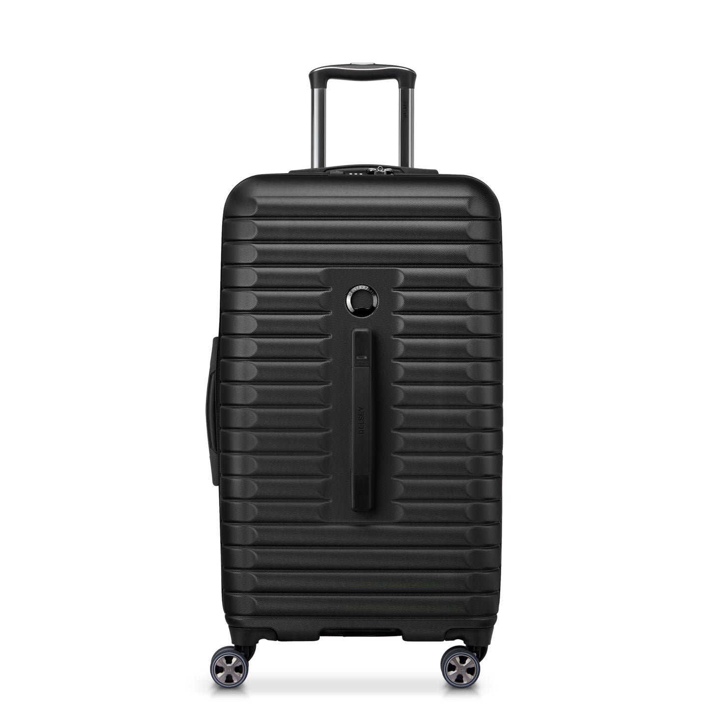 DELSEY PARIS Cruise 3.0 Hardside Expandable Luggage with Spinner Wheels, Black, Checked 26 Inch Trunk