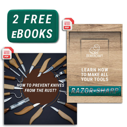 BeaverCraft Wood Carving Knife Kit S15 Whittling Kit for Beginners, Kids - Wood Carving Tools Set with Detail Chip Knife Sloyd Whittling Knives & Leather Strop, Polishing Compound and Tutorials