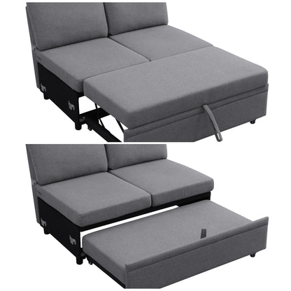 Trygoal 100 Inch Pull Out Couch, Convertible Sofa Bed for Living Room, Comfortable Sleeper Sofa with Pull Out Bed, Modern Sectional Couches with Ottoman Storage, Easy Assembly for Apartment, Dark Grey
