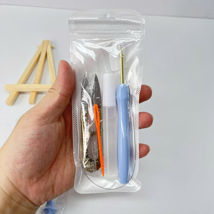 CELCRAFTIQUE Punch Needle Kits for Adults Beginner, Tool with Punch Needle Fabric, Hoops, Yarns and Sewing Needles (Style 3)