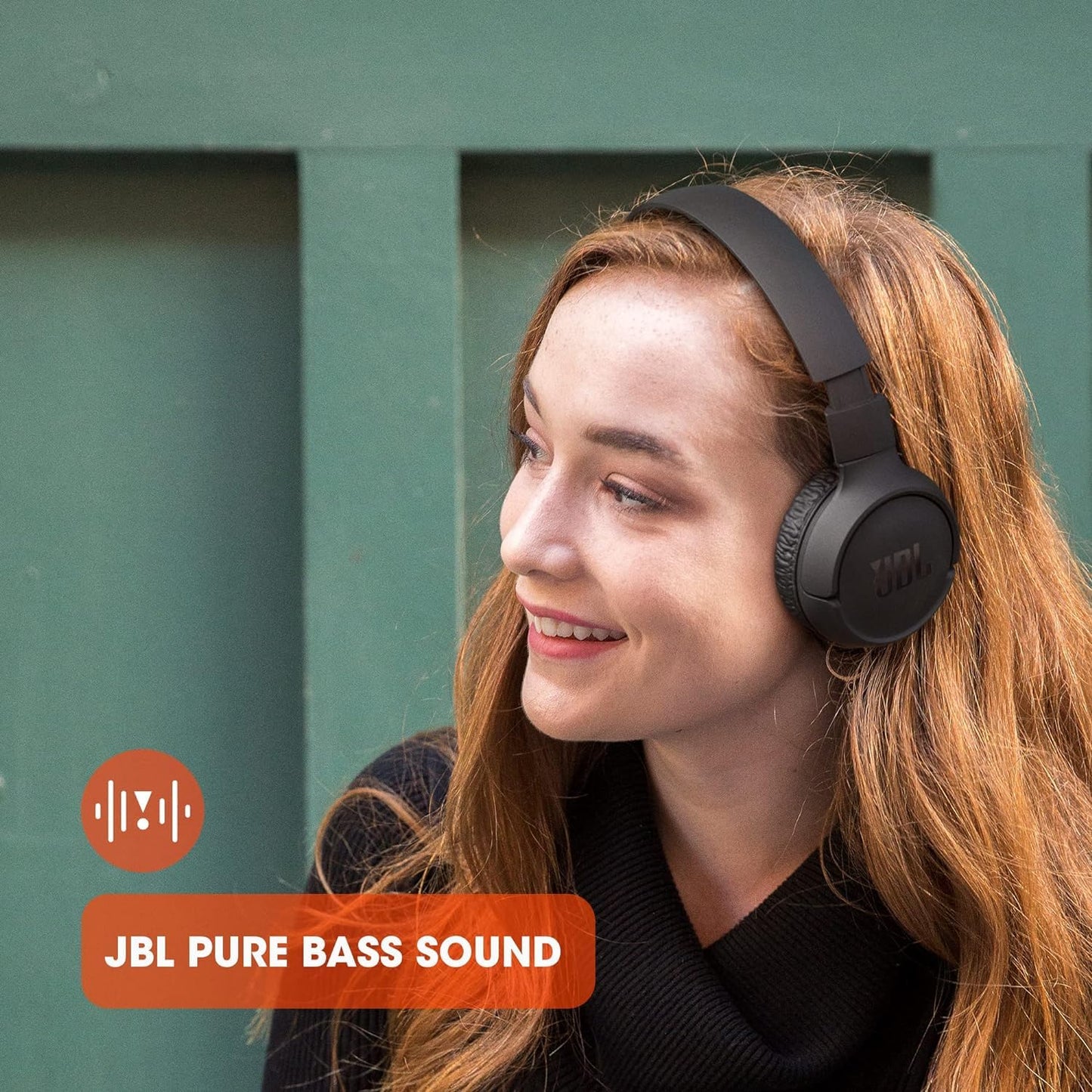 JBL Tune 510BT: Wireless Bluetooth On-Ear Headphones with Purebass Sound - with Cleaning Cloth (Rose, Standard), JBLT510BT-Black-Cloth