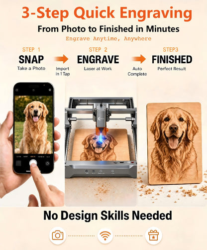 Carverall K15 Pro Laser Engraver 10W-Laser Engraving Machine for Coated Metal Wood Acrylic Glass Stone, 7.9"x11.8" (Near A4) Work Area Offline Engraving CNC DIY Lazer Cutter for Home & Crafting
