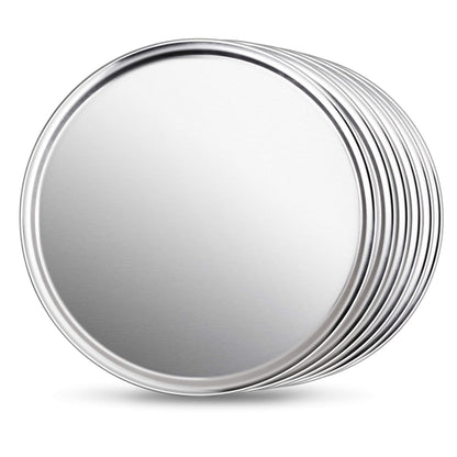 New Star Foodservice 536594 Restaurant-Grade Aluminum Pizza Pan, Baking Tray, Coupe Style, 18-Inch