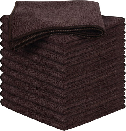 12 Inch 12 Inch 12 Pack SINLAND Absorbent Microfiber Dish Cloth Kitchen No Streak Cleaning Cloth Dish Rags Lens Cloths