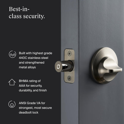 Level Bolt Smart Deadbolt - Make Your Lock Smart & Keep Your Existing Hardware and Keys - Keyless Entry via Level App (iOS & Android) - Works with Apple Home