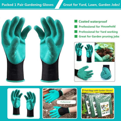 2-Pack 46 (D26,H19 4 Standard Gallon Lawn Garden Bags in) Yard Waste Bags W/Gardening Gloves for Leaf Bag,Yard