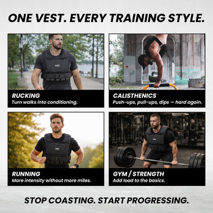 MVRK Weighted Vest Men 80lbs - Weighted Workout Vest With Removable Iron Weights, Heavy Duty Weighted Exercise Vest For Functional Training & Calisthenics - Weight Vest for Men and Women (80lbs)