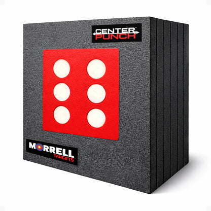 Morrell Targets Center Punch 24 Inch Foam Frame with High Roller Insert, Layered Archery Block for Compound Bows and Crossbows, Black/Red