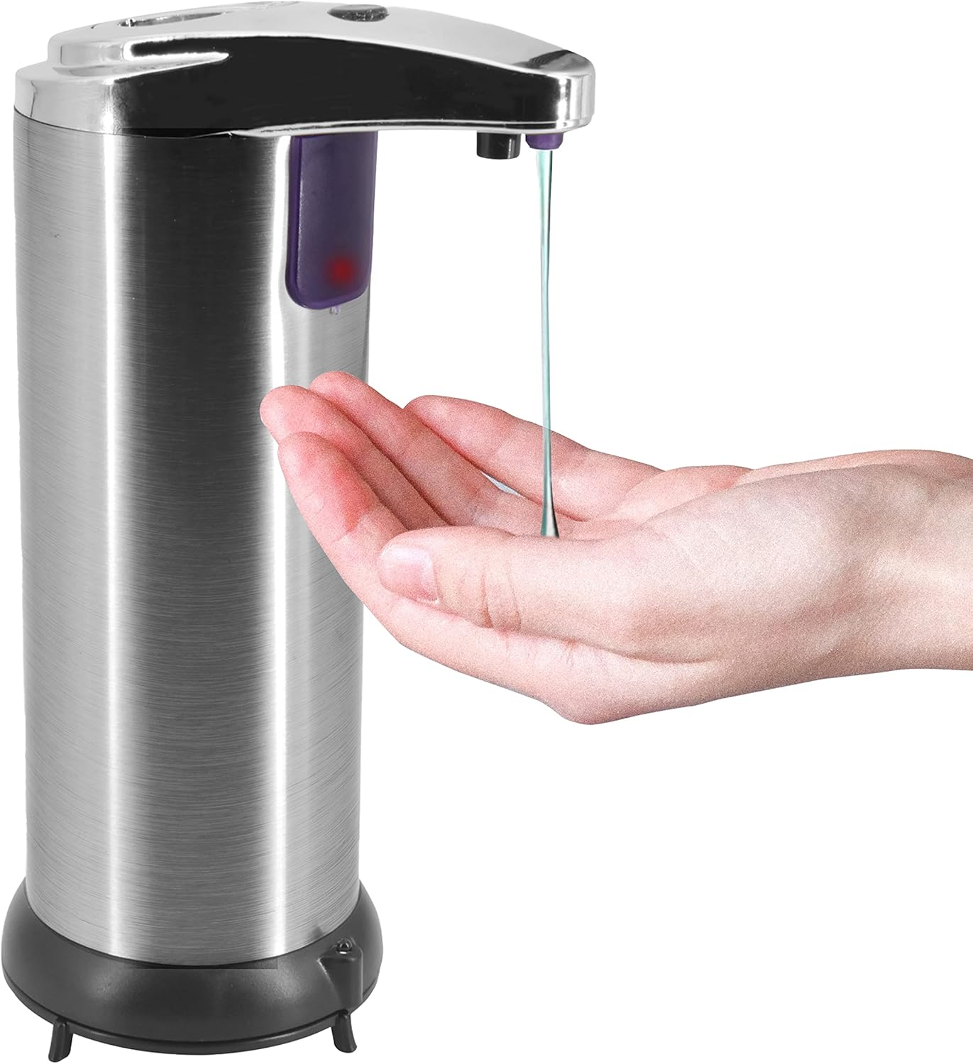 Touchless Hand Sanitizer Dispenser, Automatic Refillable Battery Operated Dispenser for Liquid Soap for Home and Office