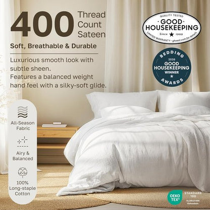 California Design Den Full Size Bed Sheets Set - 100% Soft Cotton, 400 Thread Count, Silky Smooth Sateen, Deep Pockets - Burgundy Red