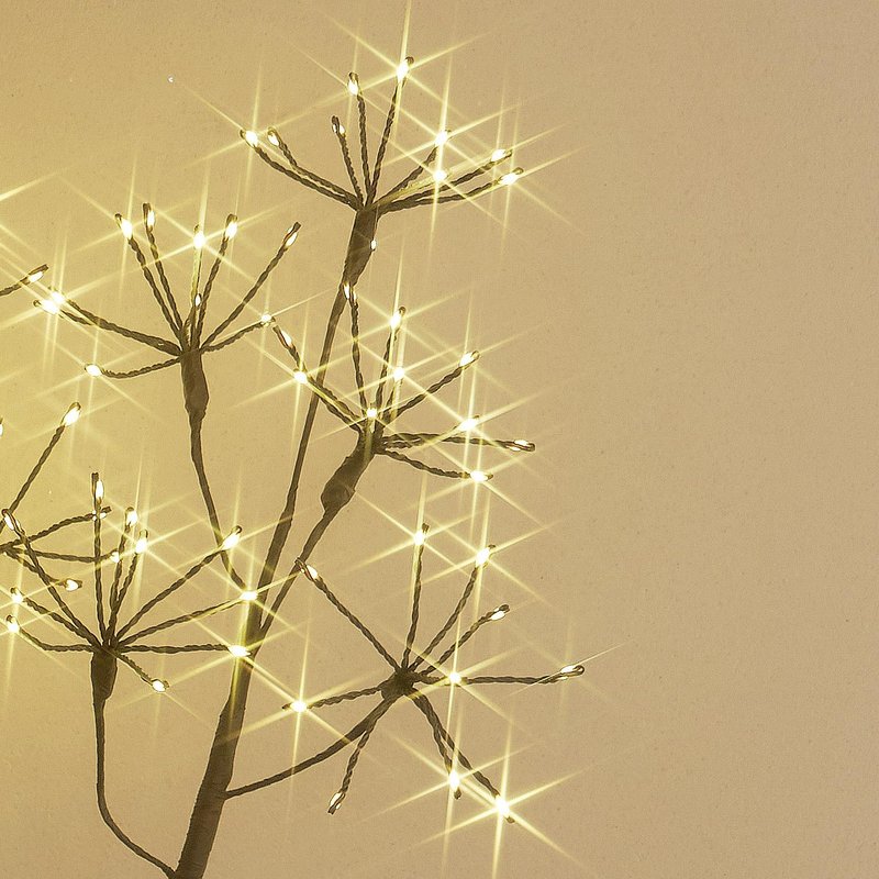 Hairui Lighted Brown Starburst Tree with 368L Warm White Fairy Lights 4FT, Twig Tree with Lights for Indoor Outdoor Home Christmas Winter Holidays Party Decoration