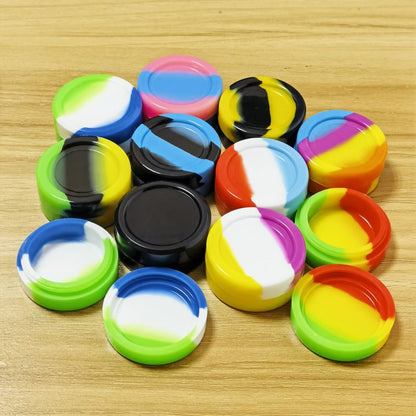 Vegcorn 11ml Silicone Wax Concentrate Containers Non-stick Jars with Round Shape (5)