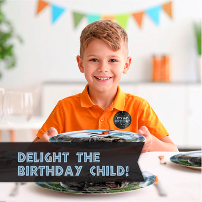 Jurassic World Plates and Napkins for 16 | Jurassic Park Birthday Decorations | Officially Licensed