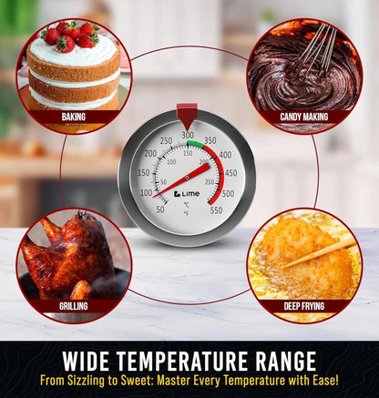 Craft911 Candy Thermometer with Pot Clip - Deep Fry Oil Thermometer for Frying and Candle Making (Black)