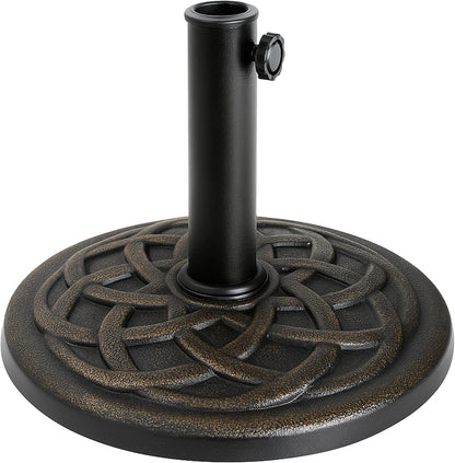 Backyard Expressions Umbrella Base - 21 Pound Heavy-Duty Design in Elegant Bronze Finish