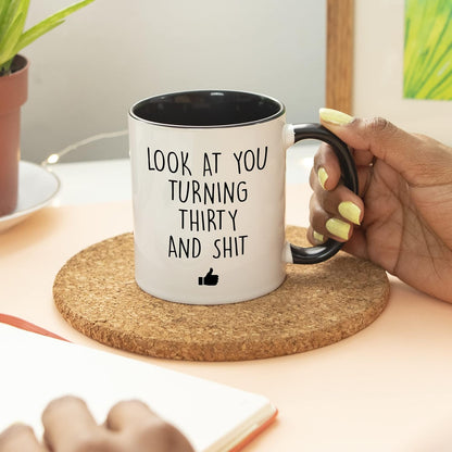 YouNique Designs Funny Turning 30, 30th Birthday Coffee Mug for Him, 11 Ounces, Cup for 30 Year Old Men
