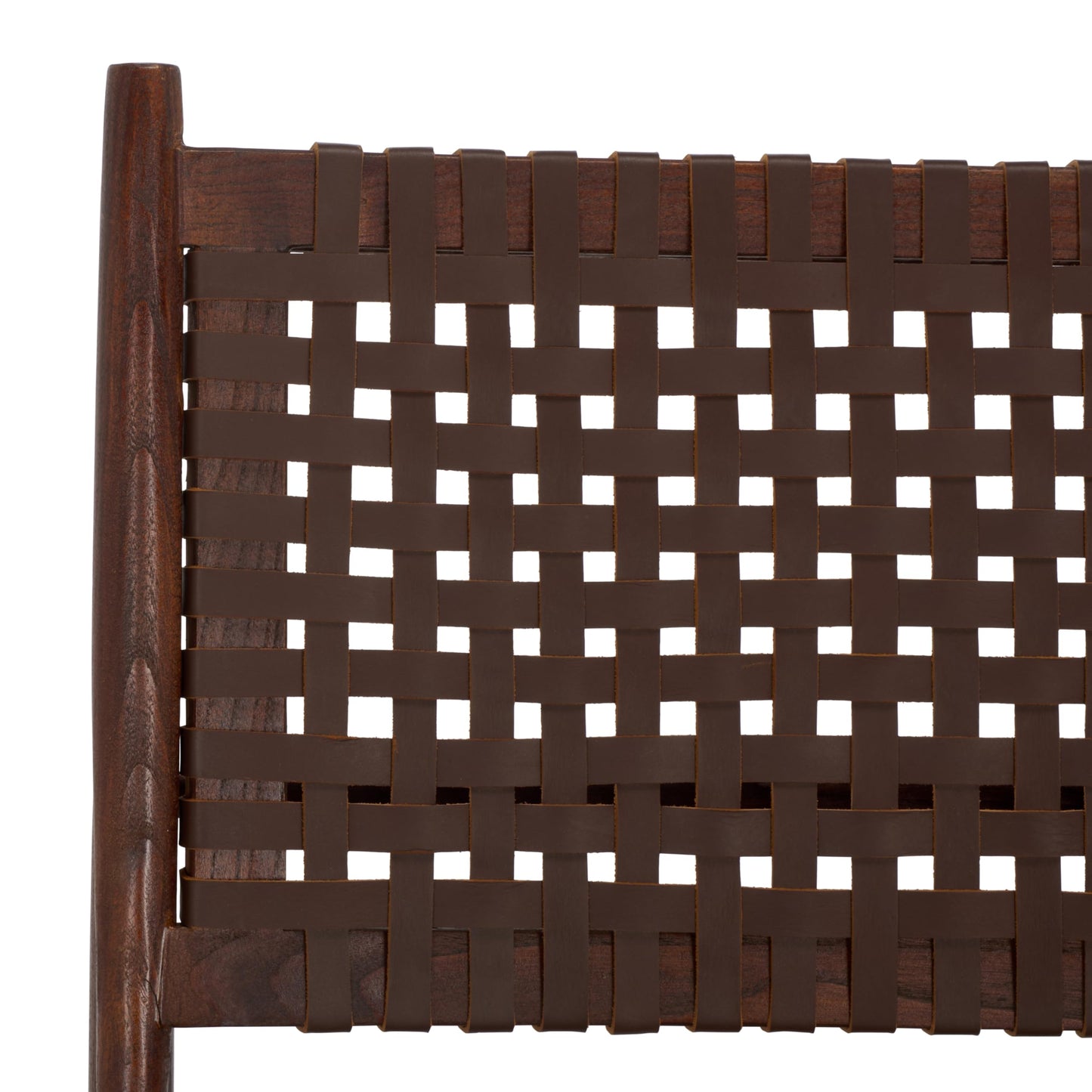 Safavieh Home Soleil Natural and White Leather Woven Accent Chair