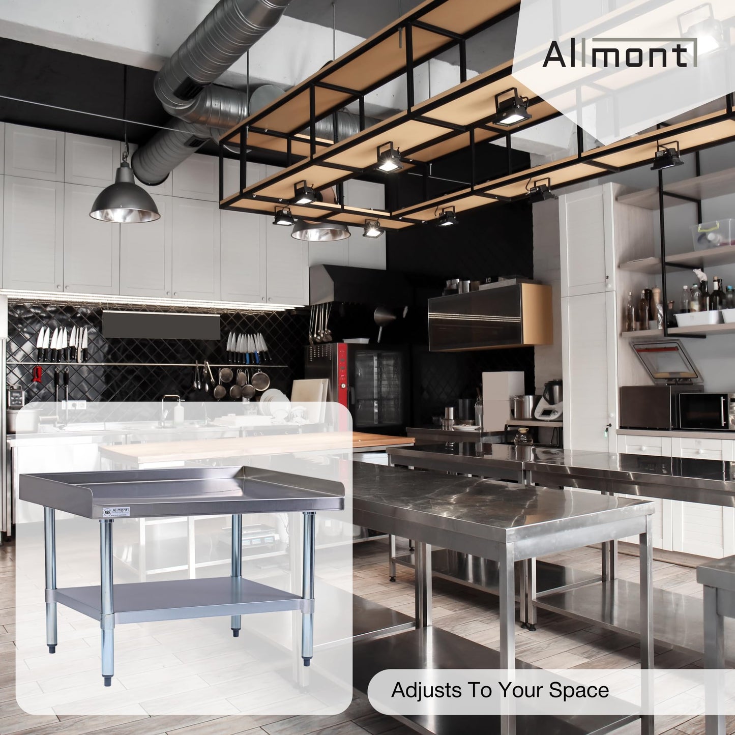 Allmont 16 Gauge All Stainless Steel 30"X36"X24"H Equipment Stand