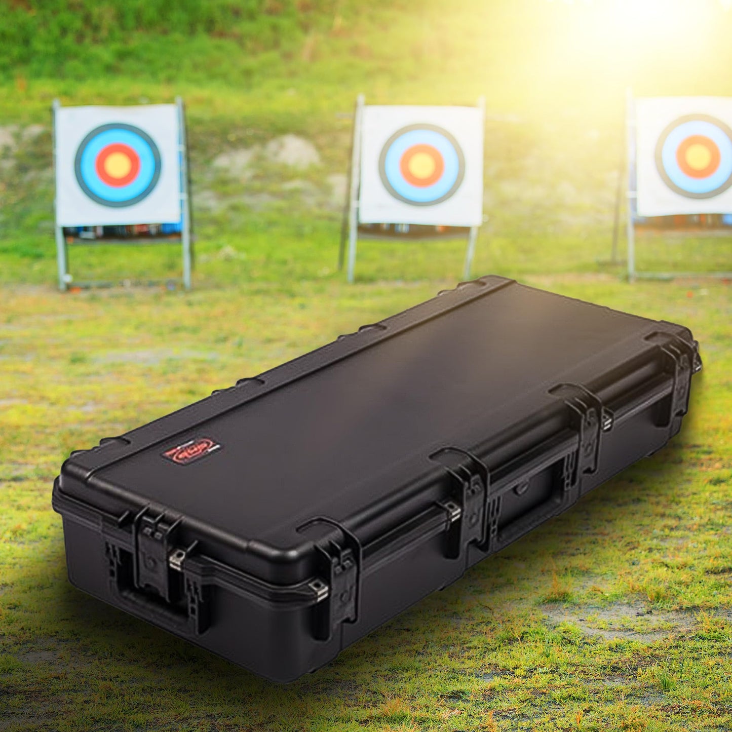 SKB Cases iSeries One Size Compact Ultimate Hard Exterior Waterproof Single Double Bow Utility Carrying Case for Hunting, Black