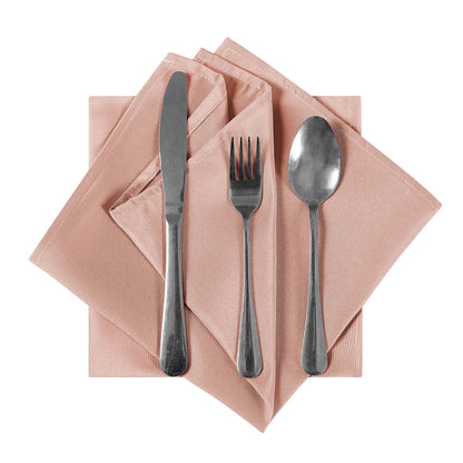 Bailarina Cloth Napkins Set of 40,17x17 inches Dinner Napkins Cloth Washable,Polyester Square Table Cloth Napkin Bulk with Hemmed Edges Ideal for Banquets, Parties and Weddings-Dusty Pink