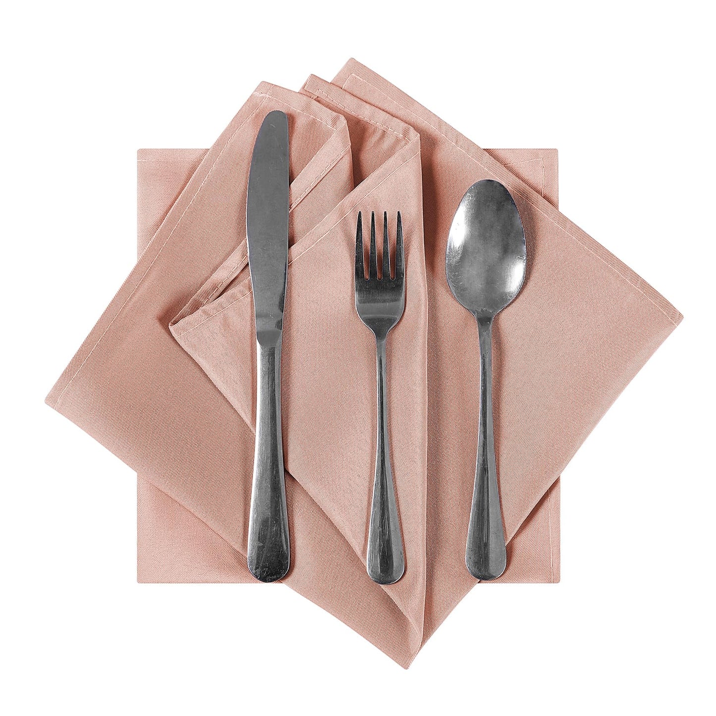 Bailarina Cloth Napkins Set of 120,17x17 inches Dinner Napkins Cloth Washable,Polyester Square Table Cloth Napkin Bulk with Hemmed Edges Ideal for Banquets, Parties and Weddings-Dusty Pink