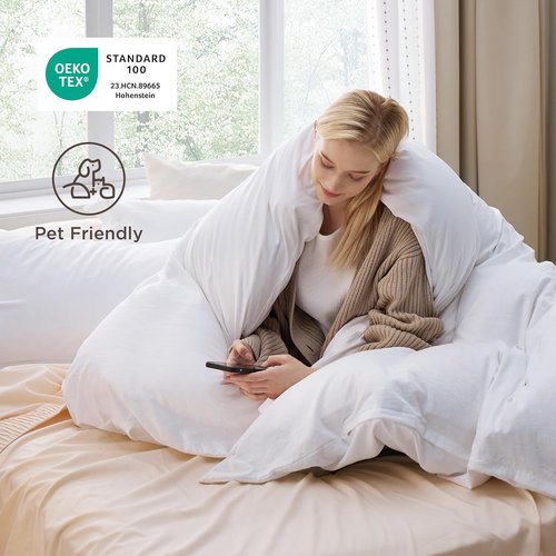 Bedsure California King Duvet Cover - Extra Soft Prewashed Cotton-Like Polyester Set, 104''x98'' with Zipper Closure & 2 Pillow Shams