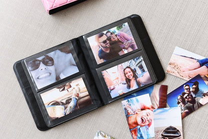 Zink Polaroid 64-Pocket Photo Album w/Window Cover for 2x3 Photo Paper (Snap, Zip, Z2300) - Pink
