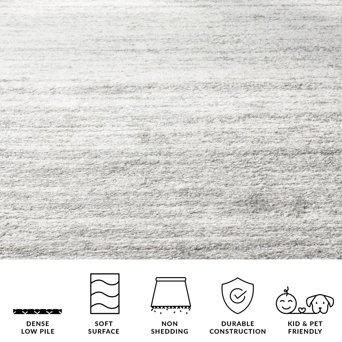SAFAVIEH Area Rug 10x14 - Adirondack Collection - Large - Ivory & Silver, Modern Ombre Design, Non Shedding & Easy to Clean, Ideal for Living Room, Bedroom, Office, Dining Space (ADR113B)