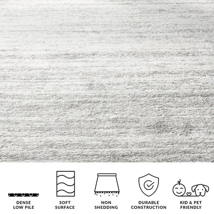 SAFAVIEH Area Rug 10x14 - Adirondack Collection - Large - Ivory & Silver, Modern Ombre Design, Non Shedding & Easy to Clean, Ideal for Living Room, Bedroom, Office, Dining Space (ADR113B)