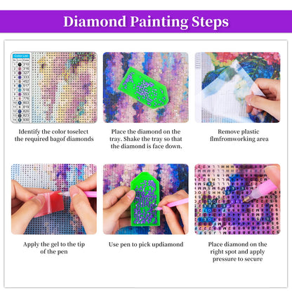 BWFY 12 Pack Diamond Art Kits for Adults,5D Diamond Painting Kits for Adults,Flower Series Paint with Numbers Diamonds for Home Wall Decor Festival Gift, 12x16 Inch