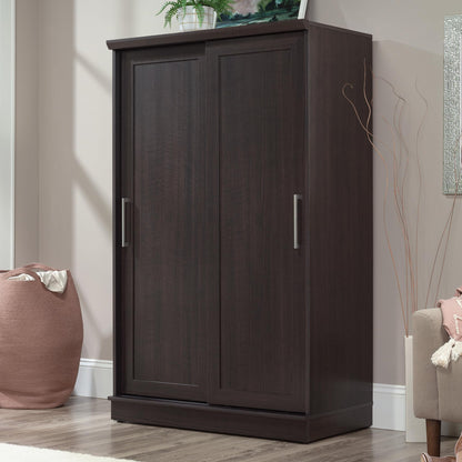 Sauder Homeplus Wardrobe Cabinet with Sliding Doors, Dakota Oak Finish