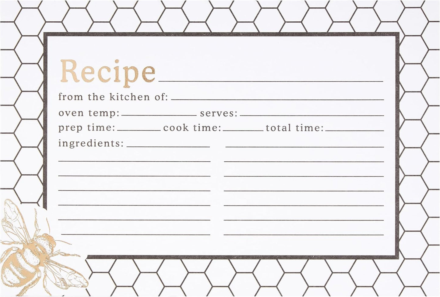 C.R. Gibson Honeycomb Hive Recipe Cards (Q12-25361)