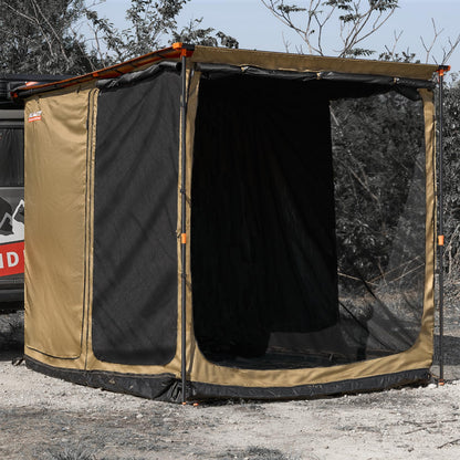 ALL-TOP Awning Room with Floor 6.6' x 8.2' Rip-Stop 210D Oxford Awning Tent with Bug-Resistance Mesh, Waterproof Sun Shelter for Overland, Camping(Black Coating, Room Only)