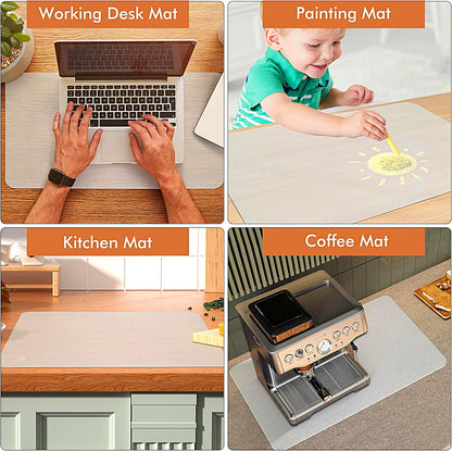 Polouds Silicone Mats,Large Silicone Heat Resistant Mat, Nonslip Mats for Kitchen Counter, Countertop Protector, Nonstick Waterproof Craft Table Placemat (36” x 24”Black)