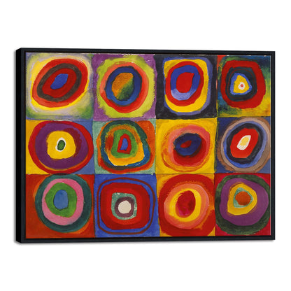Wieco Art Framed Canvas Wall Art Composition VII, 1913 by Wassily Kandinsky Classic Abstract Famous Paintings Reproductions Canvas Wall Art for Home Decoration