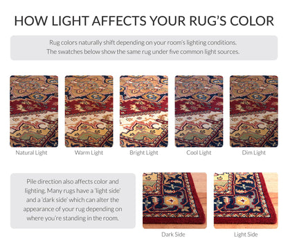 SAFAVIEH Heritage Collection Area Rug - 8' Square, Red, Handmade Wool, Traditional Oriental Medallion Design, Ideal for Living Room, Bedroom, Dining Space (HG625A)