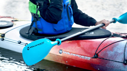 Wilderness Systems Apex Glass Recreation/Touring Kayak Paddle, Fiberglass Blade, Adjustable Carbon Fiber Shaft (220-240 cm) 8070204 Blue/Black