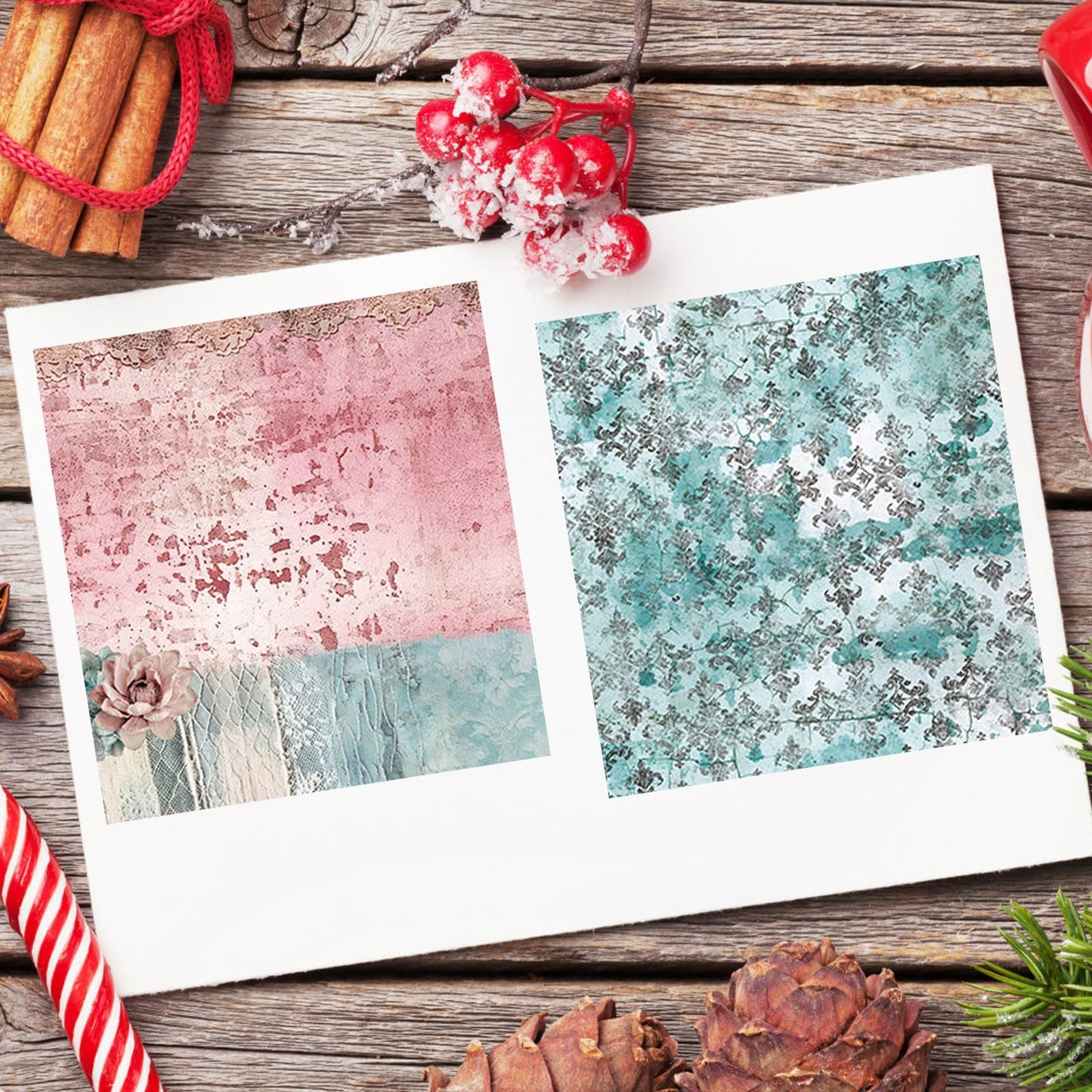 Scrapbook Paper 12x12 inch, 24 Sheets DIY Origami Decorative Craft, Double sided printing, Photo Album Decor Wooden-free Paper for Gift Wrapping Card Making Collage Album Decorative (White)