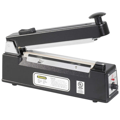BOX USA 8" Impulse Manual Heat Sealing Bag Machine with Cutter for Closing Plastic Poly Bags and Tubing (1 Machine)