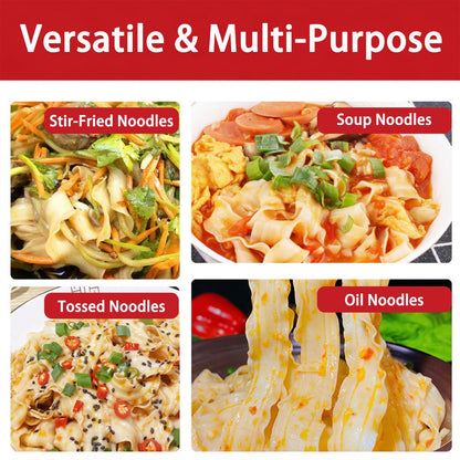 Authentic Knife Cut Noodles, 17.63oz(pack of 2), Unseasoned, 100% Clean Ingredients, Zero Additives & Vegan, Ideal for Stir-fry, Soups & Quick Asian Dinners, Chinese Knife-Sliced Noodles