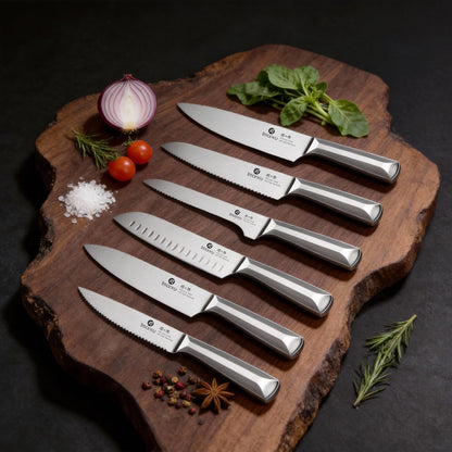 imarku Knife Set, Kitchen Knife Set with Block & Sharpener, 16PCS Japanese High Carbon Stainless Steel Ultra Sharp Knife Block Set, Ergonomic Non-Slip Handle, Dishwasher Safe, Perfect Gifts