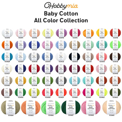HobbyMia Baby Cotton Blend Yarn – Soft Sport Weight Yarn for Crochet & Amigurumi - 50g/180yds - 60% Cotton 40% Acrylic - Ideal for Baby & Knitting Proj. & 10 Stitch Markers(Light Pink, 4 Balls)