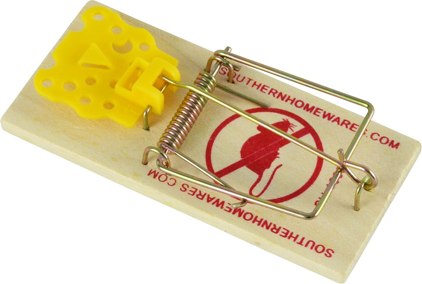 Wooden Snap Mouse Trap, Spring Action with Expanded Cheese Shaped Trigger, 20 Pack