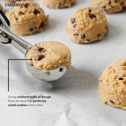Farberware Professional Stainless Steel Cookie Dough Scoop - 8.27 Inch, Black