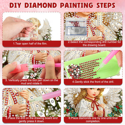 DOMROM Hanging Diamonds Art Kits for Adults, Girl DIY Special Shaped Diamond Painting, Gem Art Suncatcher Ornament for Home Window Wall Decor