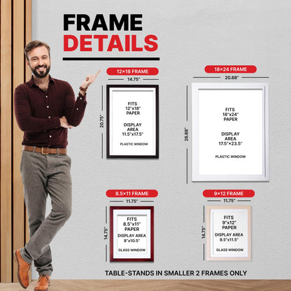 Dynamic Frames Li’l Davinci Art Cabinet, Stores up to 50 Pieces of 8.5 x 11 inch Art, Outer Wooden Frame Dimensions 11.75 x 14.75 inches, Changeable Kids Art Frame, Front Opening, White