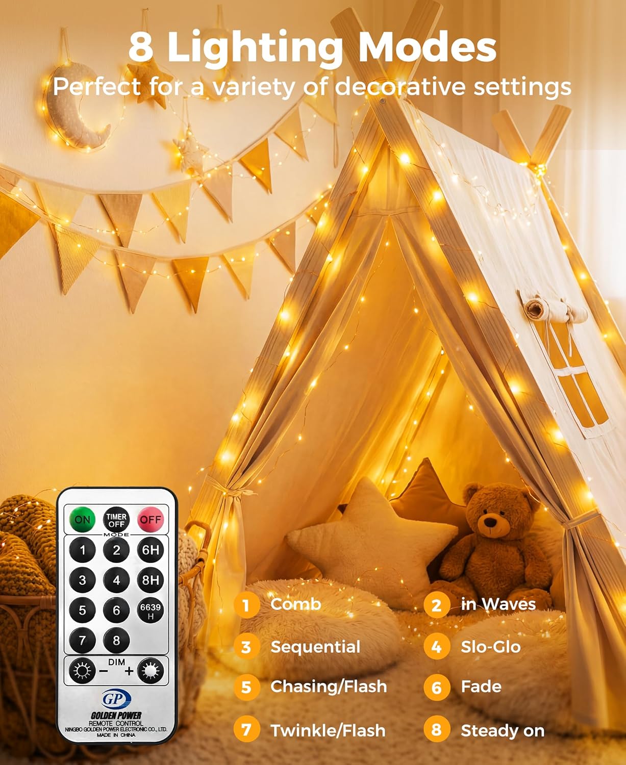 164 500 8 Dimming Plug-in Fairy Lights, Ft LED String Light with Remote, Modes, Timer and Twinkle Lights for Indoor