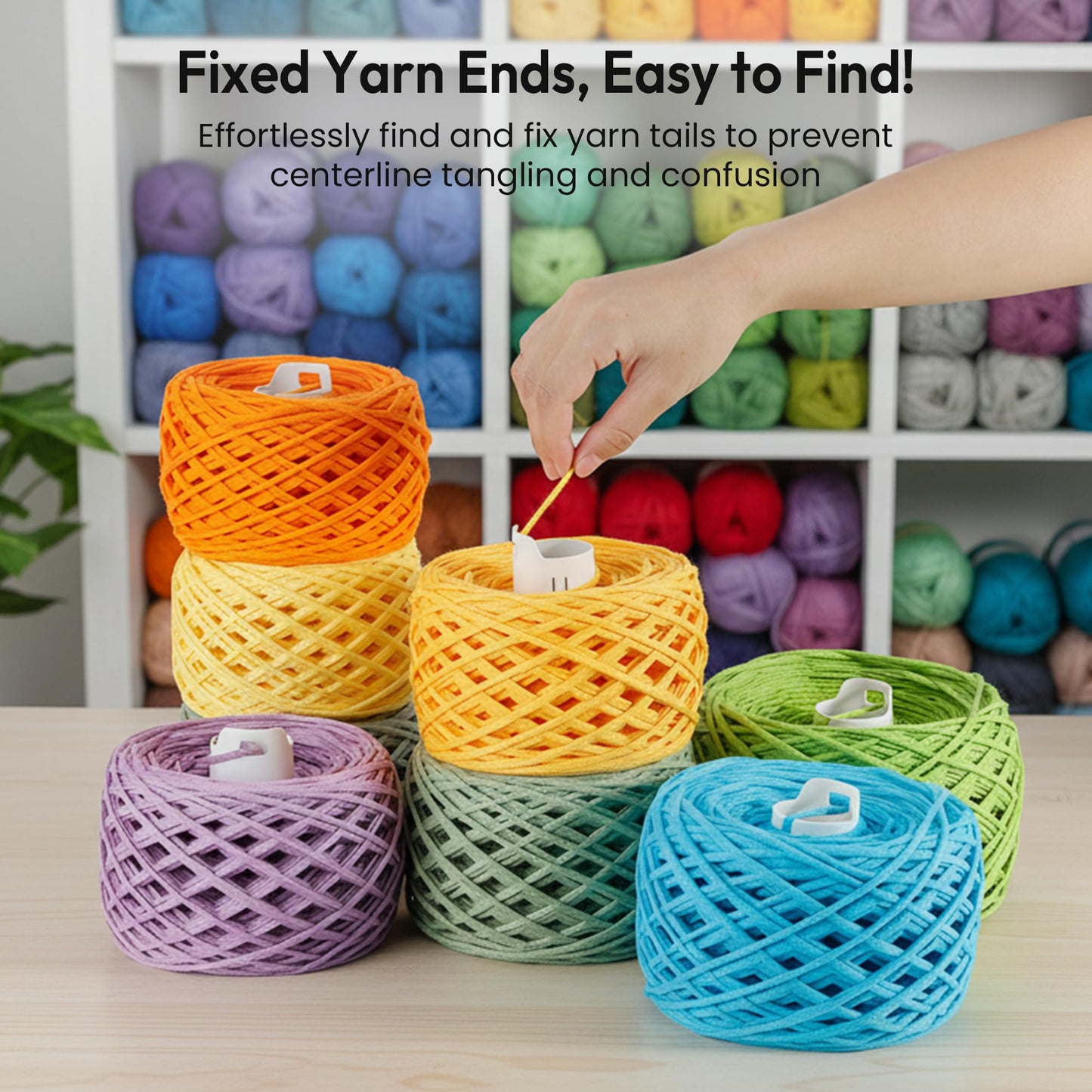Etcokei Electric Yarn Winder M1 & 9pcs Ball Tube, Compact Cake Winder for Neat Storage & Tangle-Free Knitting/Crocheting, Yarn Winding Tube Yarn Storage Organiazer